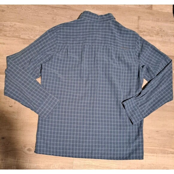 Marmot Shirt Mens Medium Blue Plaid Long Sleeve Button Up Outdoor Hiking Casual - Picture 2 of 12